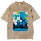 Unisex Bauhaus City Printed Washed Tee