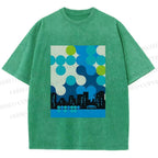 Unisex Bauhaus City Printed Washed Tee