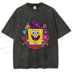 Unisex Sponge Bob Printed Washed Tee