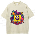 Unisex Sponge Bob Printed Washed Tee