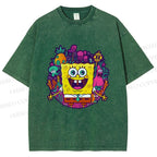 Unisex Sponge Bob Printed Washed Tee