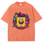 Unisex Sponge Bob Printed Washed Tee