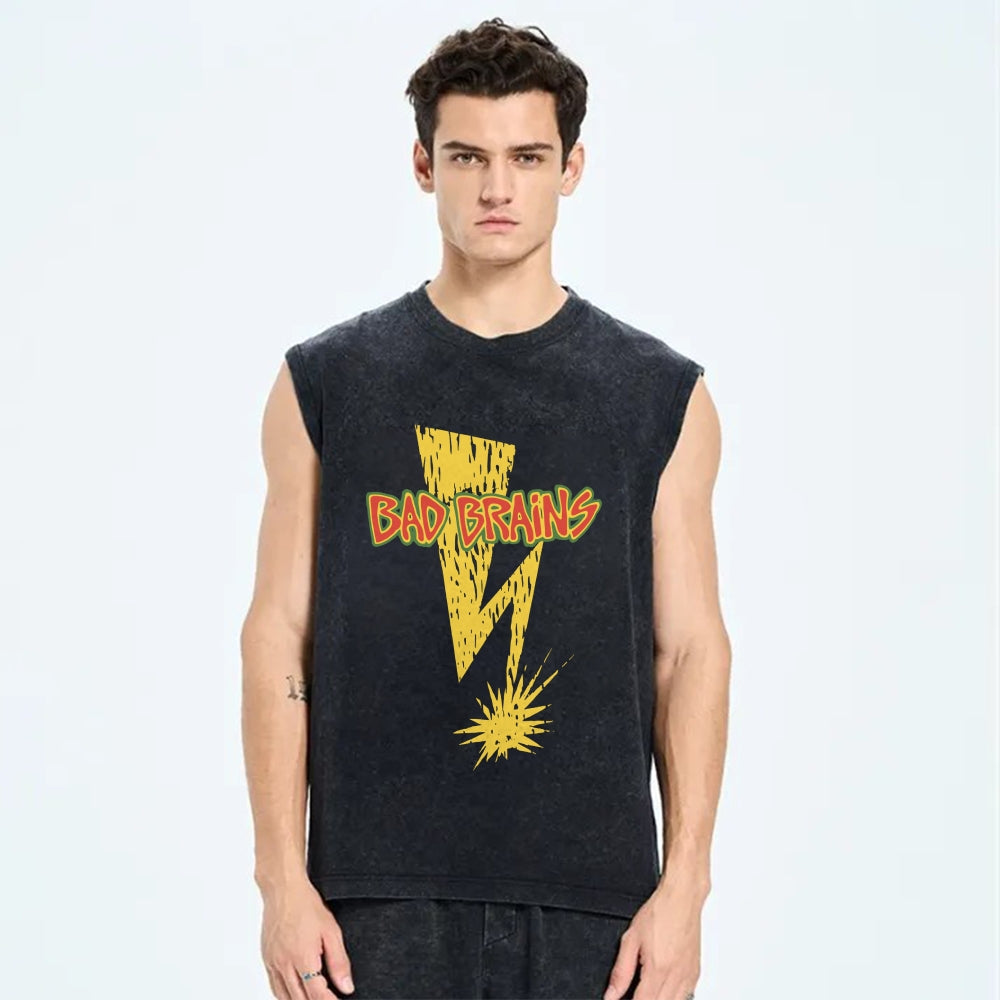 Bad Brains Vintage Distressed Washed Tank Top