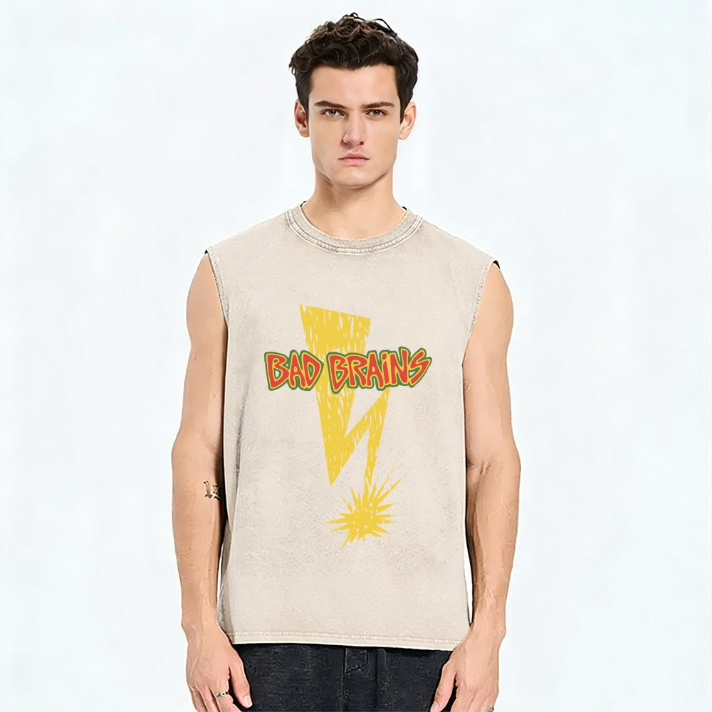 Bad Brains Vintage Distressed Washed Tank Top