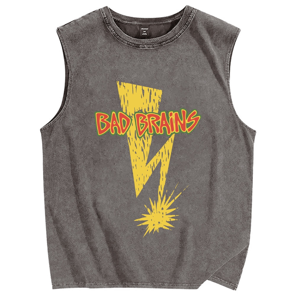 Bad Brains Vintage Distressed Washed Tank Top