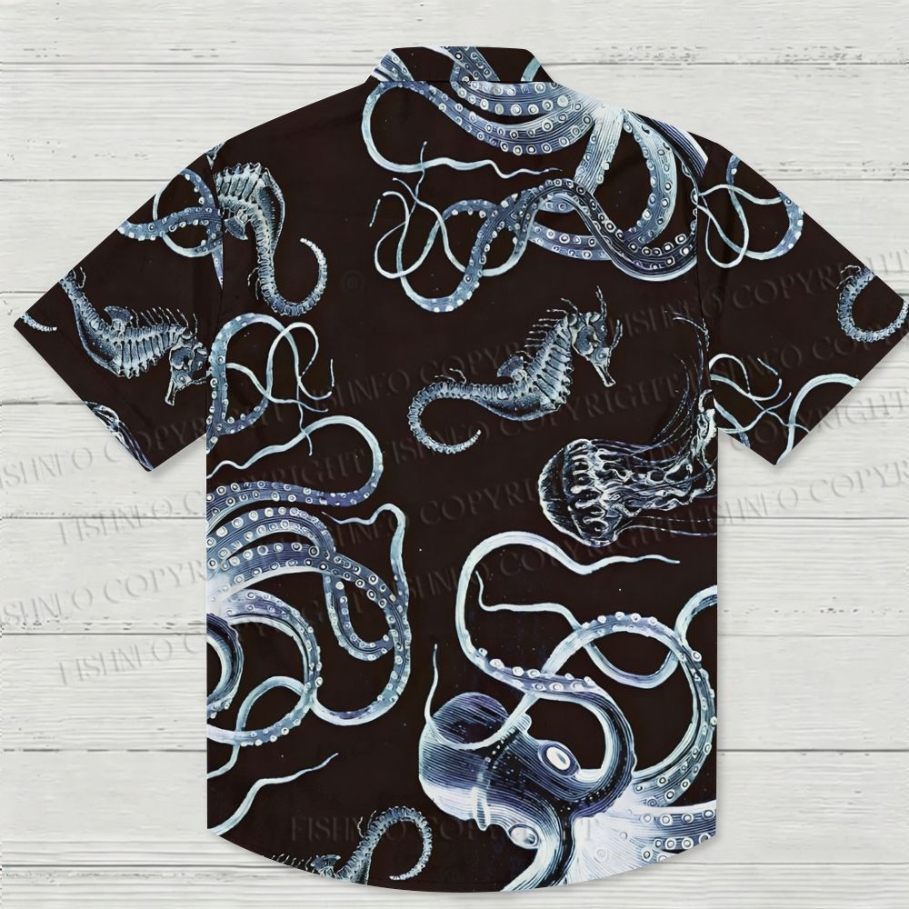 Octopus Printed Hawaiian Shirt