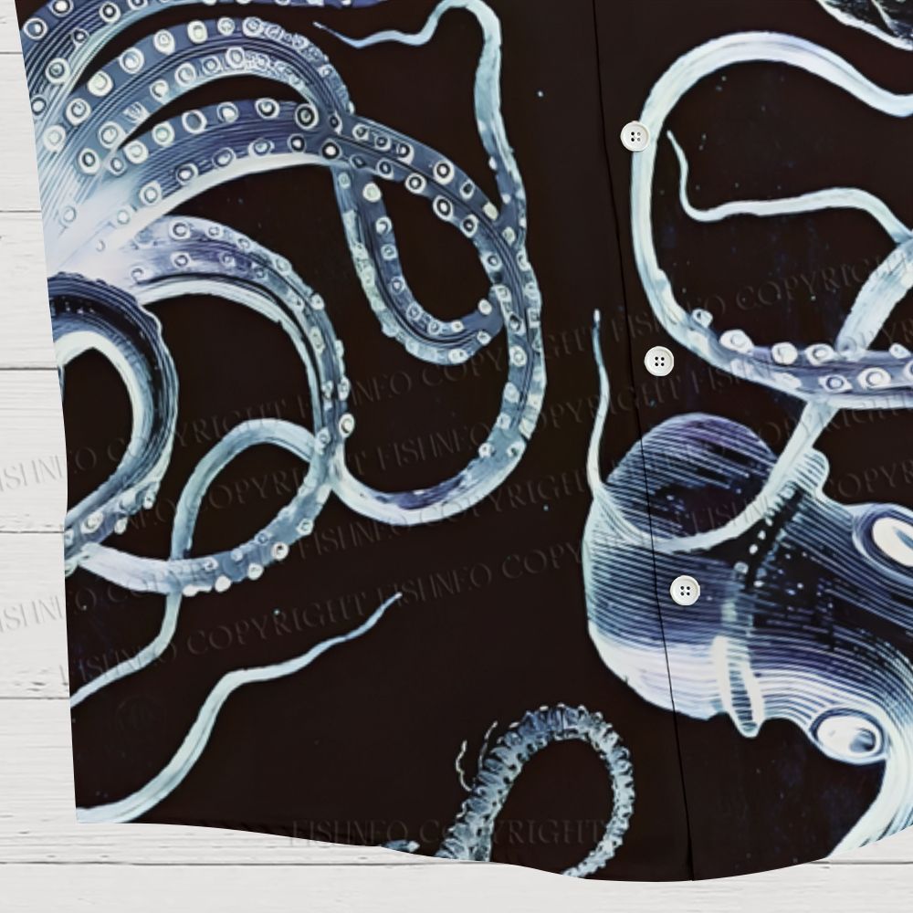 Octopus Printed Hawaiian Shirt