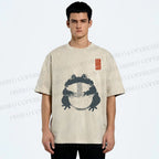 Unisex Ramen Frog Printed Washed Tee