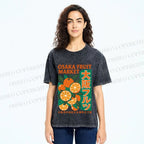 Unisex Osaka Fruit Market Printed Washed Tee