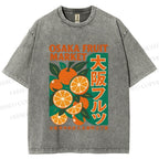 Unisex Osaka Fruit Market Printed Washed Tee
