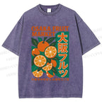 Unisex Osaka Fruit Market Printed Washed Tee