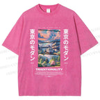 Unisex Tokyo Modern Printed Washed Tee