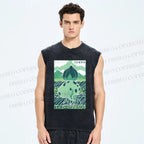 Unisex Camiseta Bulbasaur Printed Washed Tank Top