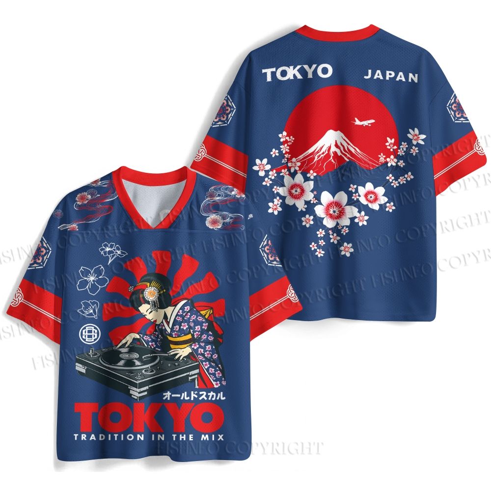Japanese Geisha DJ Jersey Shirts