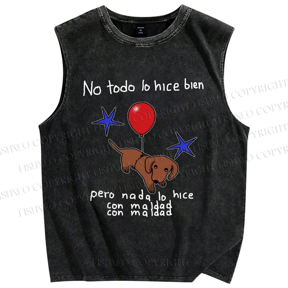 Unisex No Todo Lo Hice Bien Tee Printed Washed Tank Top