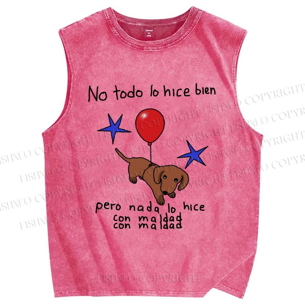 Unisex No Todo Lo Hice Bien Tee Printed Washed Tank Top