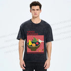 Unisex Yayoi Kusama Bird on Plate Printed Washed Tee