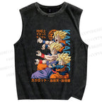 Unisex Dragon Ball Goku Printed Washed Tank Top