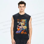 Unisex Dragon Ball Goku Printed Washed Tank Top