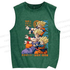 Unisex Dragon Ball Goku Printed Washed Tank Top