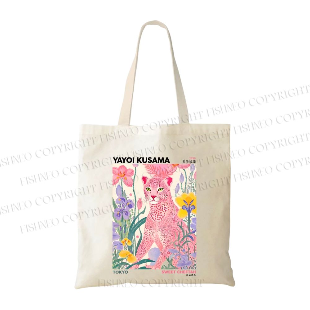 Yayoi Kusama Pink Cheetah Tote Bag