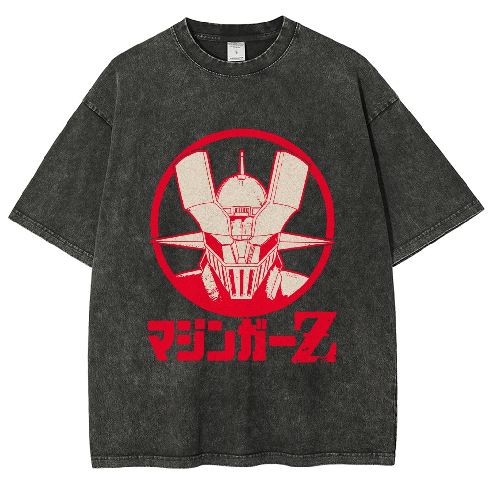 Mazinger Z Vintage Wash Japanese Design T-Shirt