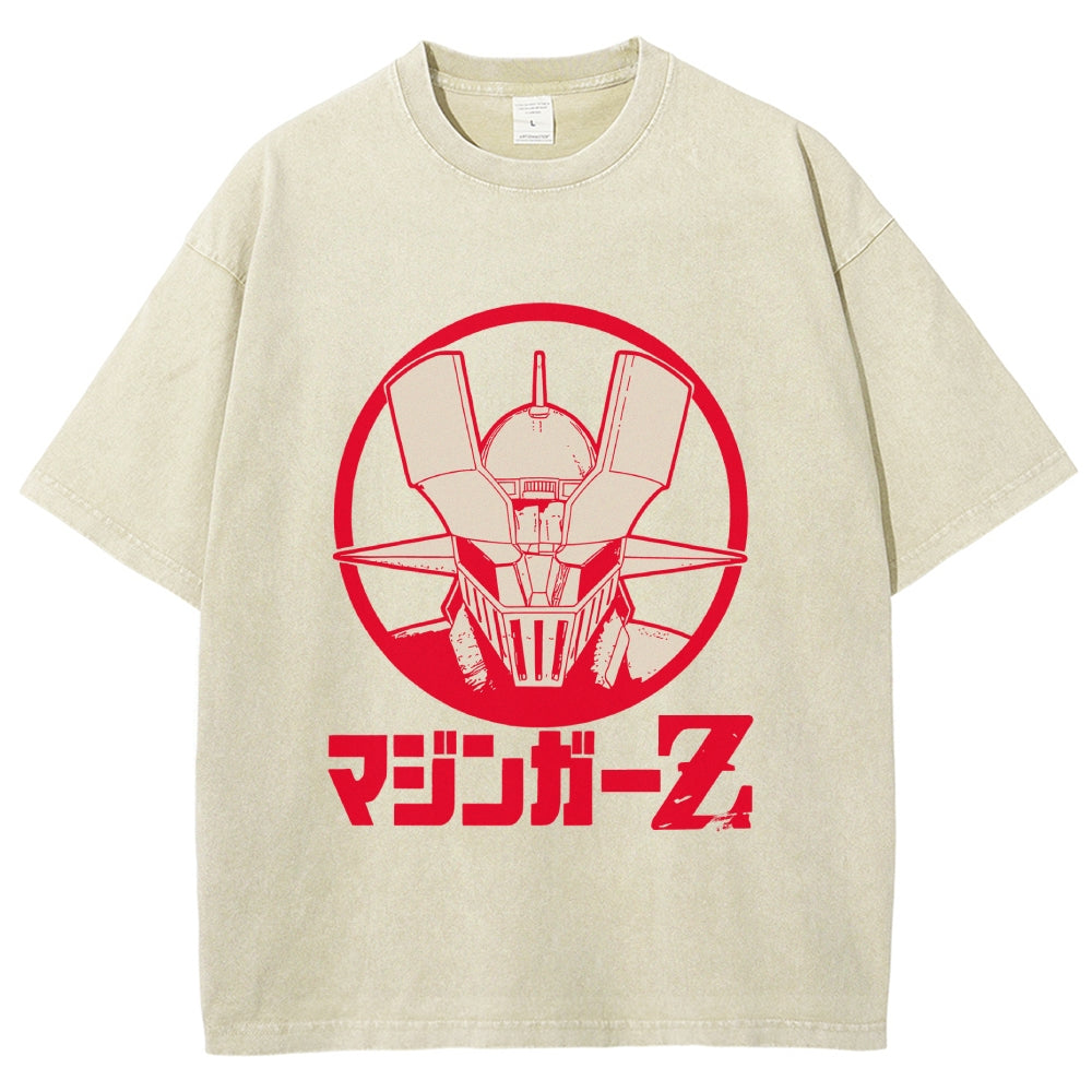 Mazinger Z Vintage Wash Japanese Design T-Shirt