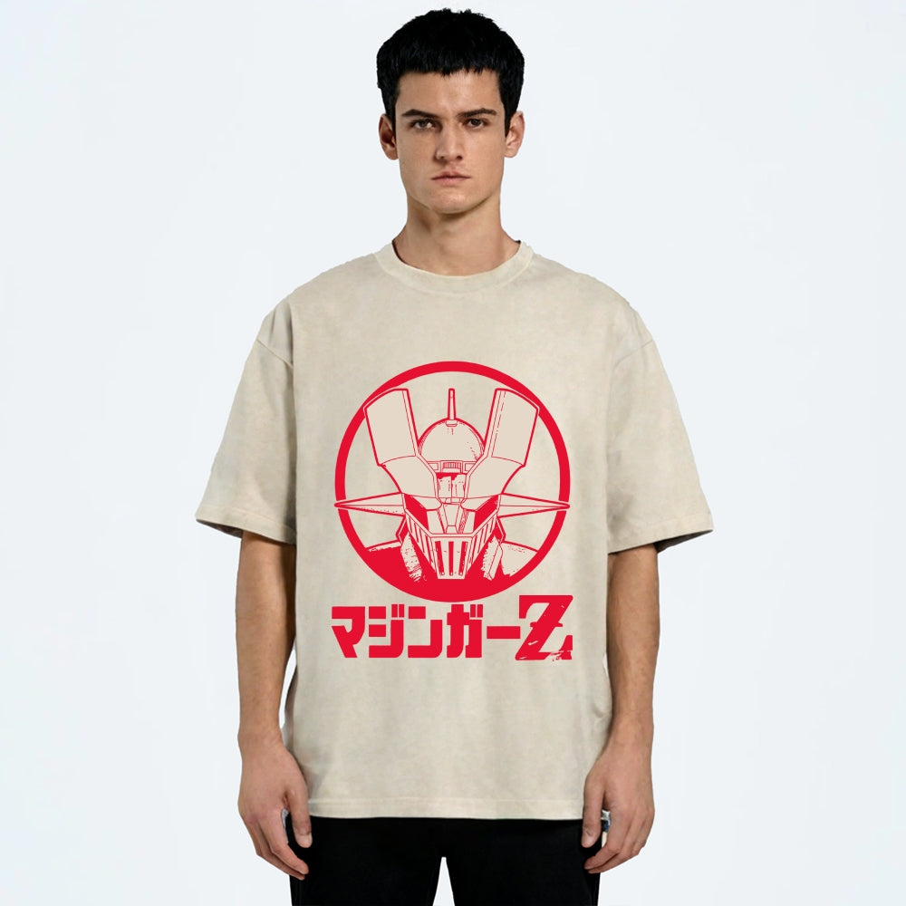 Mazinger Z Vintage Wash Japanese Design T-Shirt