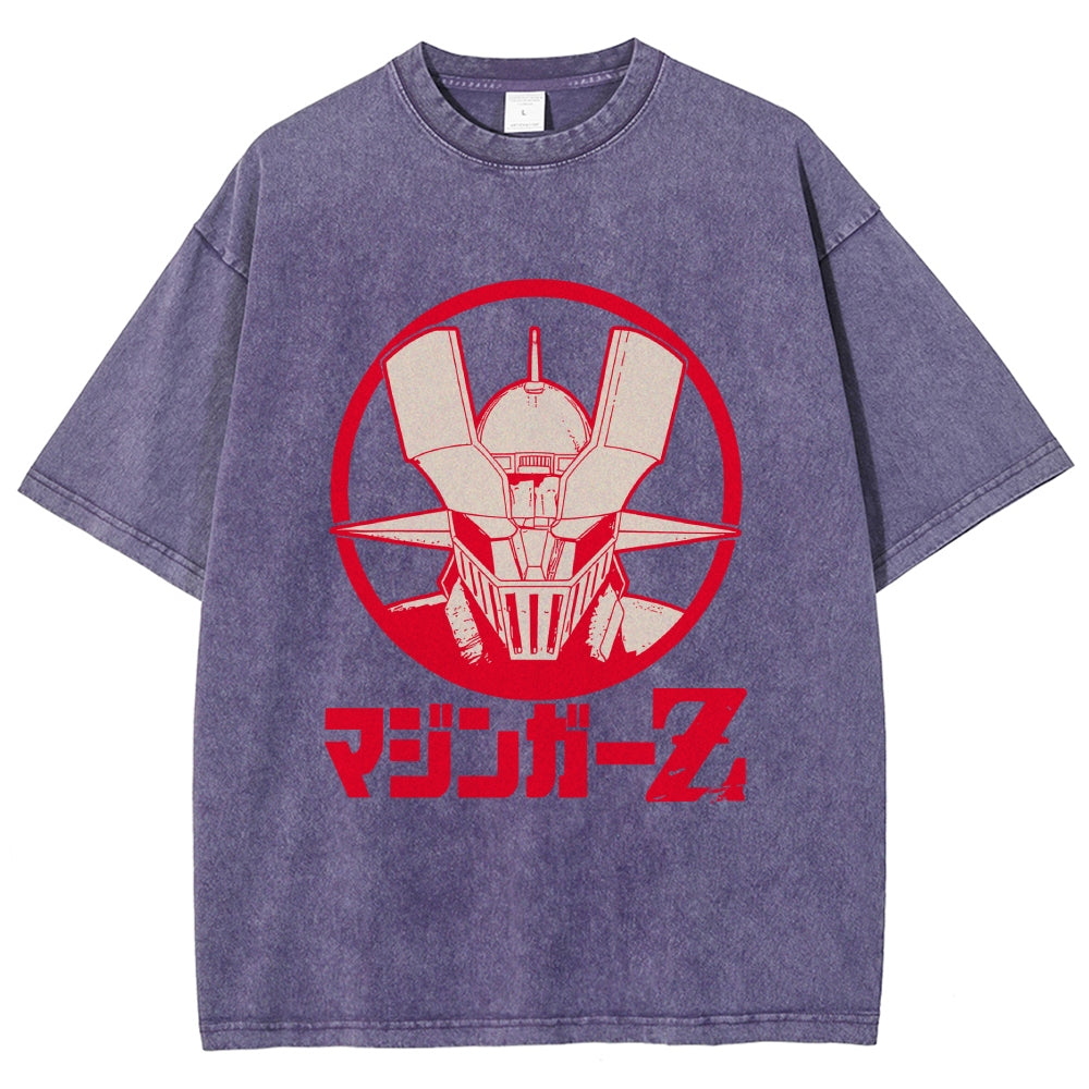 Mazinger Z Vintage Wash Japanese Design T-Shirt
