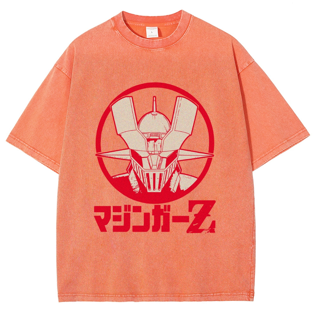 Mazinger Z Vintage Wash Japanese Design T-Shirt