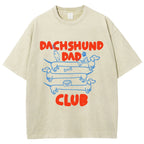 Dachshund Dad Club Vintage Washed T-shirt