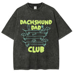Dachshund Dad Club Vintage Washed T-shirt