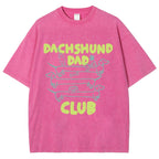 Dachshund Dad Club Vintage Washed T-shirt