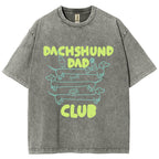 Dachshund Dad Club Vintage Washed T-shirt