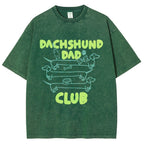 Dachshund Dad Club Vintage Washed T-shirt