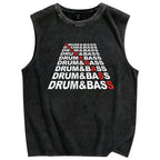 Drum & Bass Vintage Distressed Washed Tank Top
