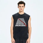 Drum & Bass Vintage Distressed Washed Tank Top