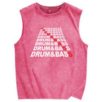 Drum & Bass Vintage Distressed Washed Tank Top