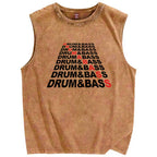 Drum & Bass Vintage Distressed Washed Tank Top