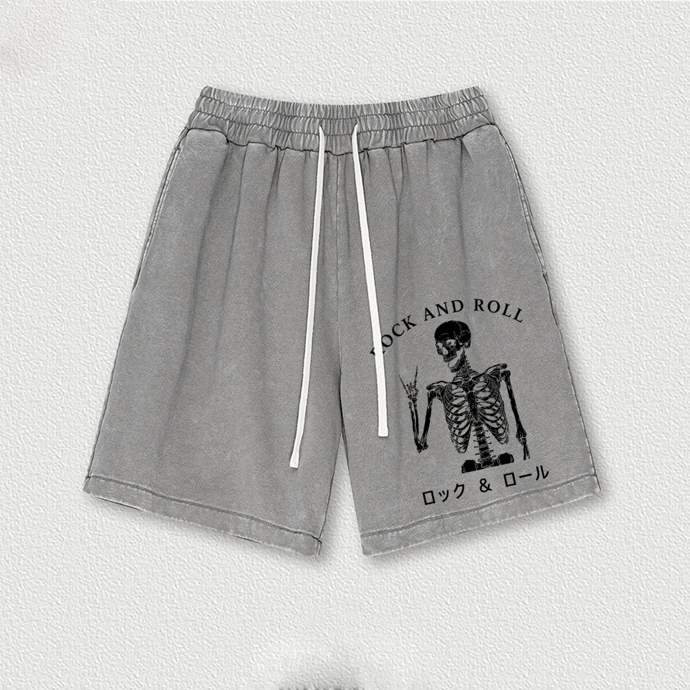 Rock & Roll Washed Shorts
