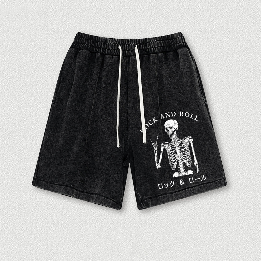 Rock & Roll Washed Shorts