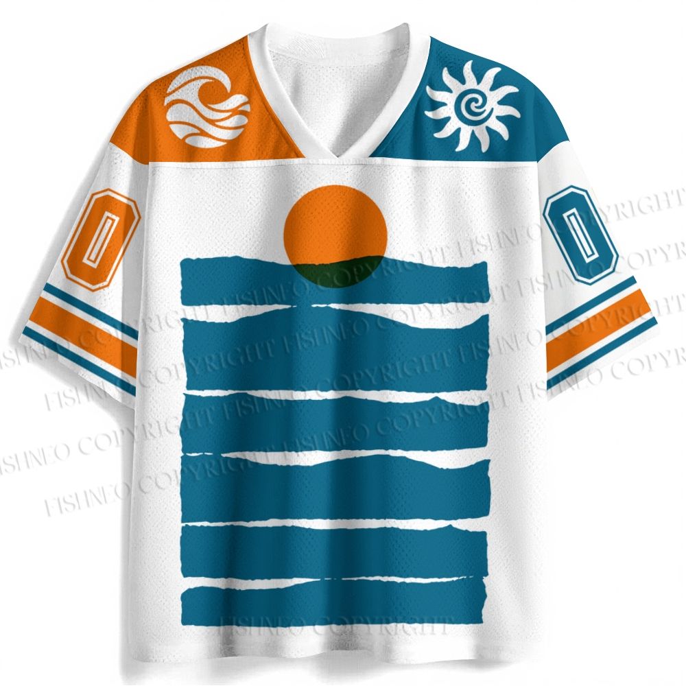 Sea Wave Sunset Jersey Shirts
