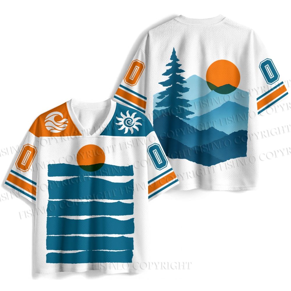 Sea Wave Sunset Jersey Shirts