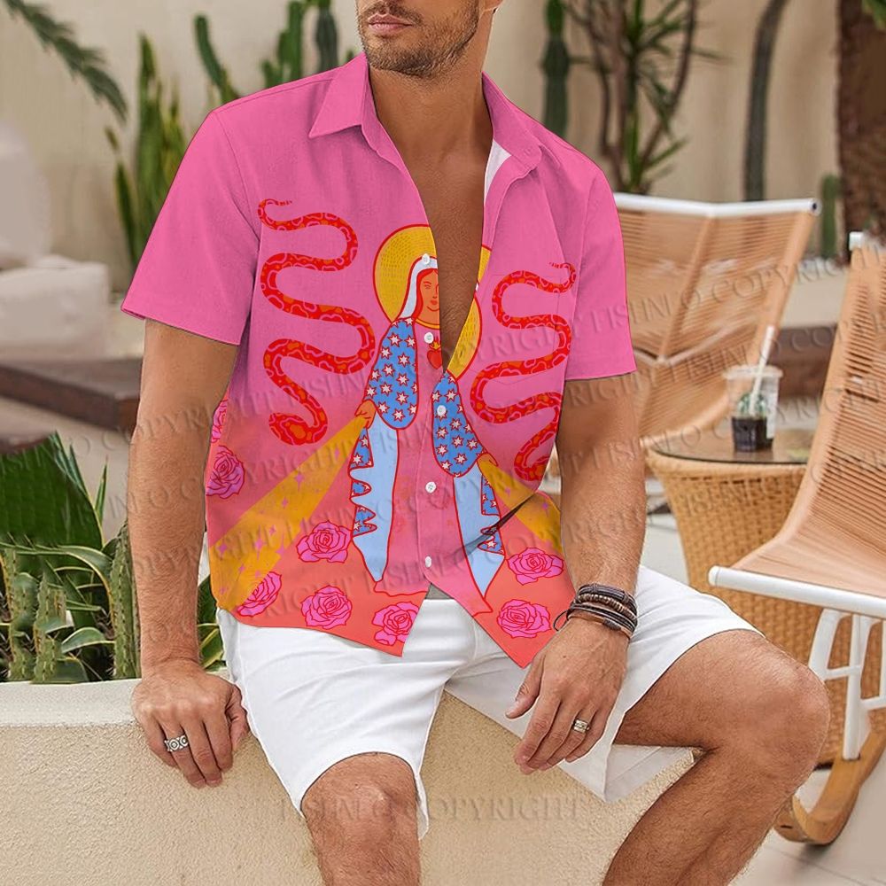 Mother Mary Art Printed Hawaiian Shirt