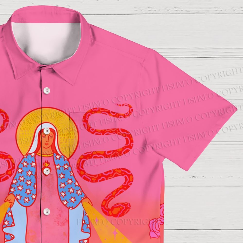 Mother Mary Art Printed Hawaiian Shirt