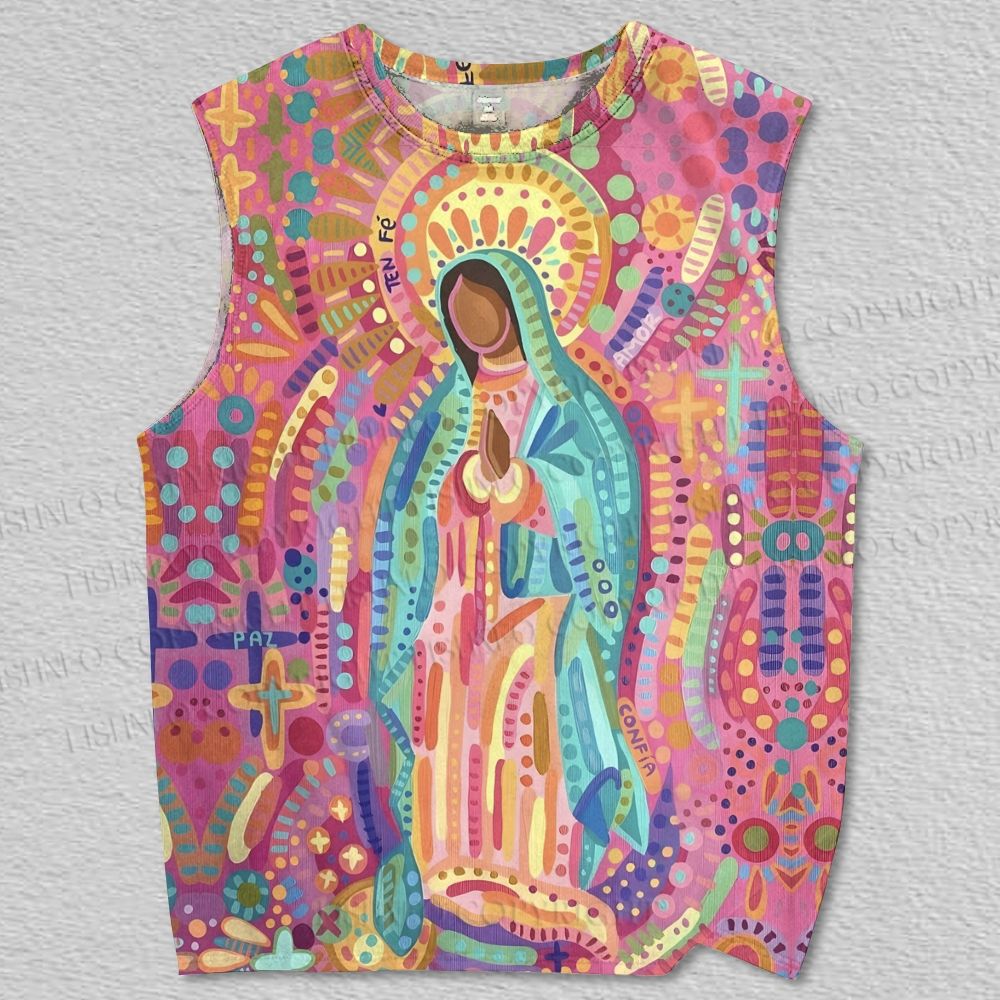 Unisex Religious Christian Art  Printed Tank Top
