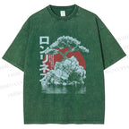 Unisex Potted Art Printed Washed Tee