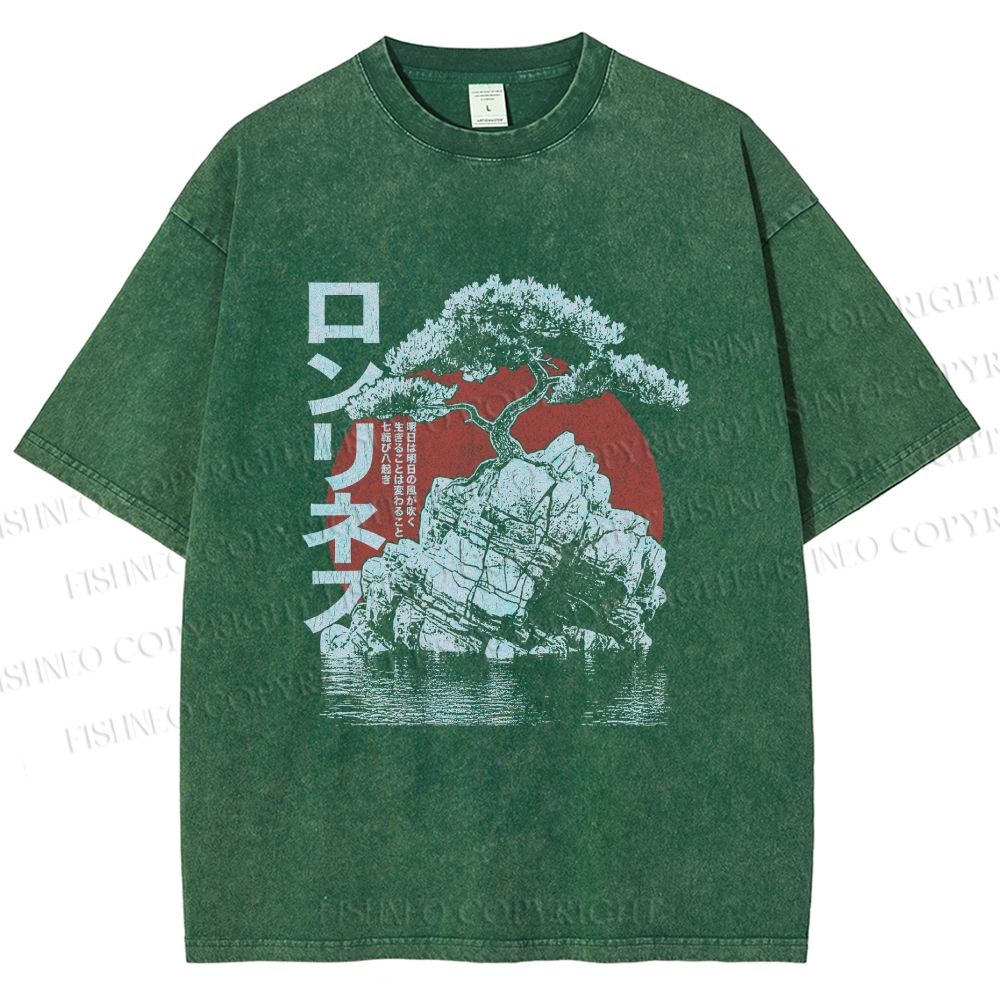 Unisex Potted Art Printed Washed Tee