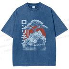 Unisex Potted Art Printed Washed Tee