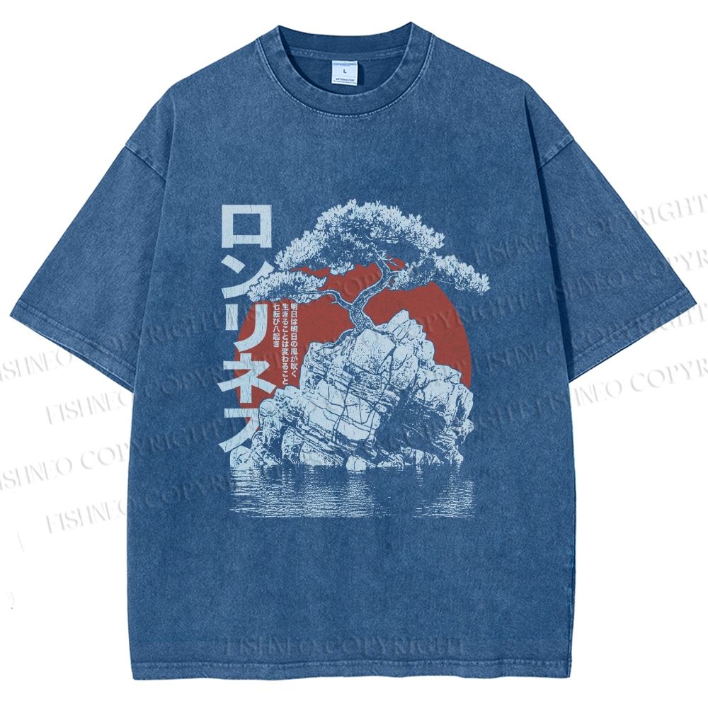 Unisex Potted Art Printed Washed Tee